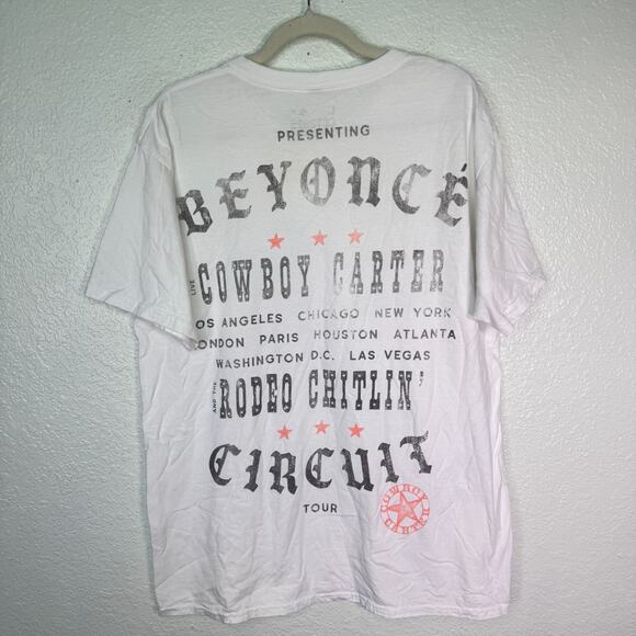 Beyonce Cowboy Carter Tour Shirt Large Most Wanted Tee Rodeo Chitlin Merch - Picture 2 of 11